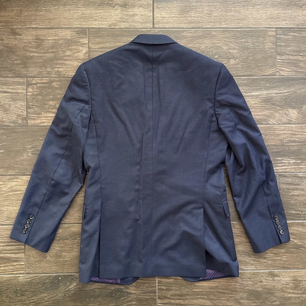 Ted Baker Suit Men 38R Jacket Blue Wool Endurance Jay Ct 28x30 Pants - Picture 2 of 16